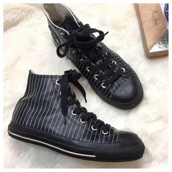 black and white vertical striped converse